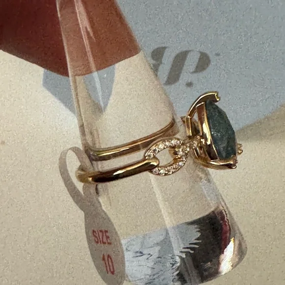 ✨ Eternal Balance Ring – London Blue Sapphire Ice Crystal ✨ - Picture 2 of 11